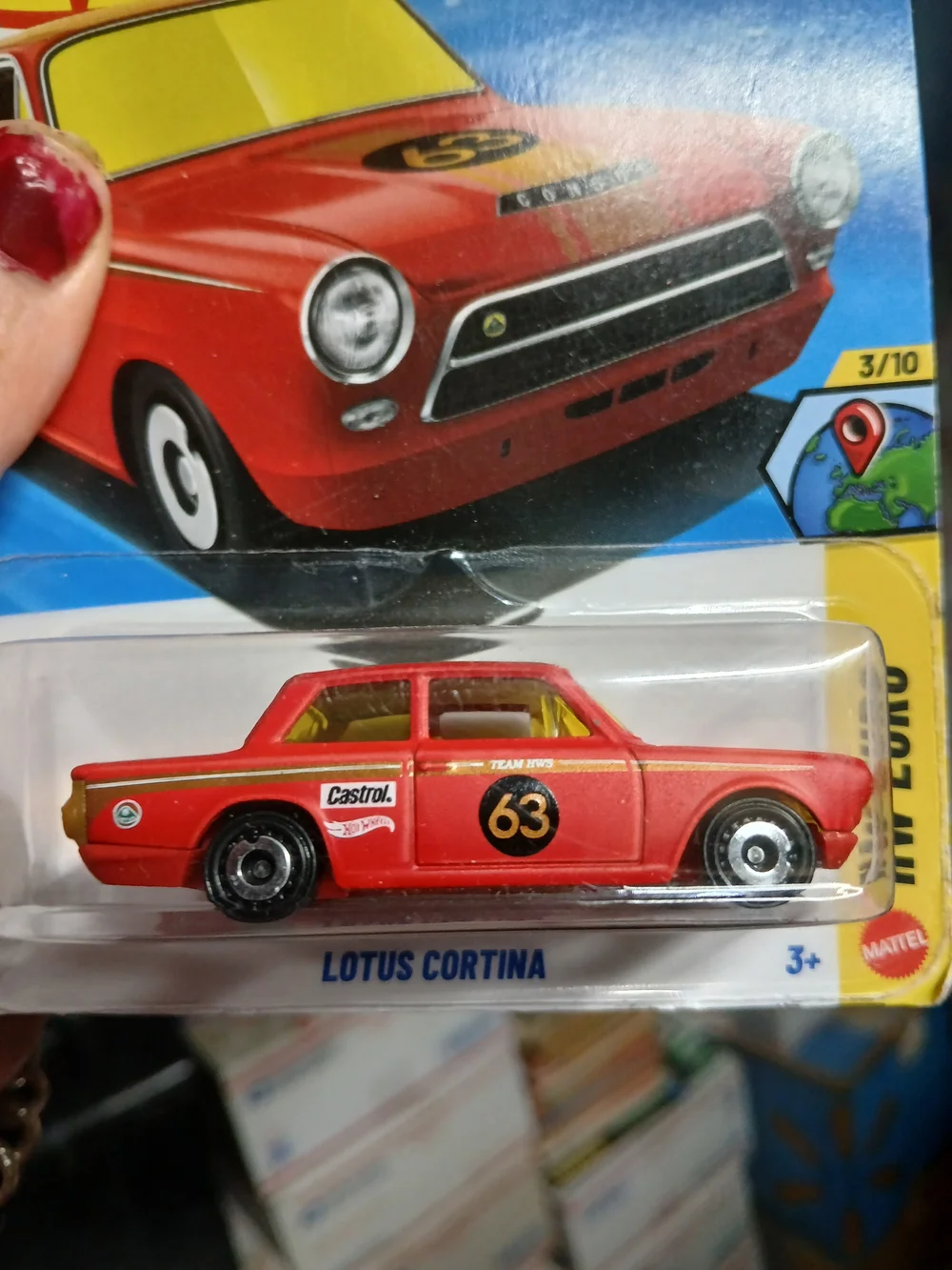 red Hot Wheels Lotus Cortina is part of the 2026 HW Euro series (3/10, collector